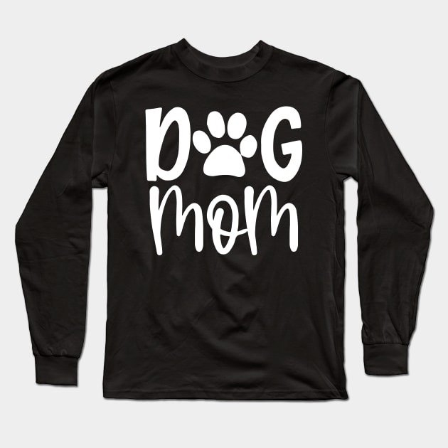 Dog Mom Paw Long Sleeve T-Shirt by DragonTees